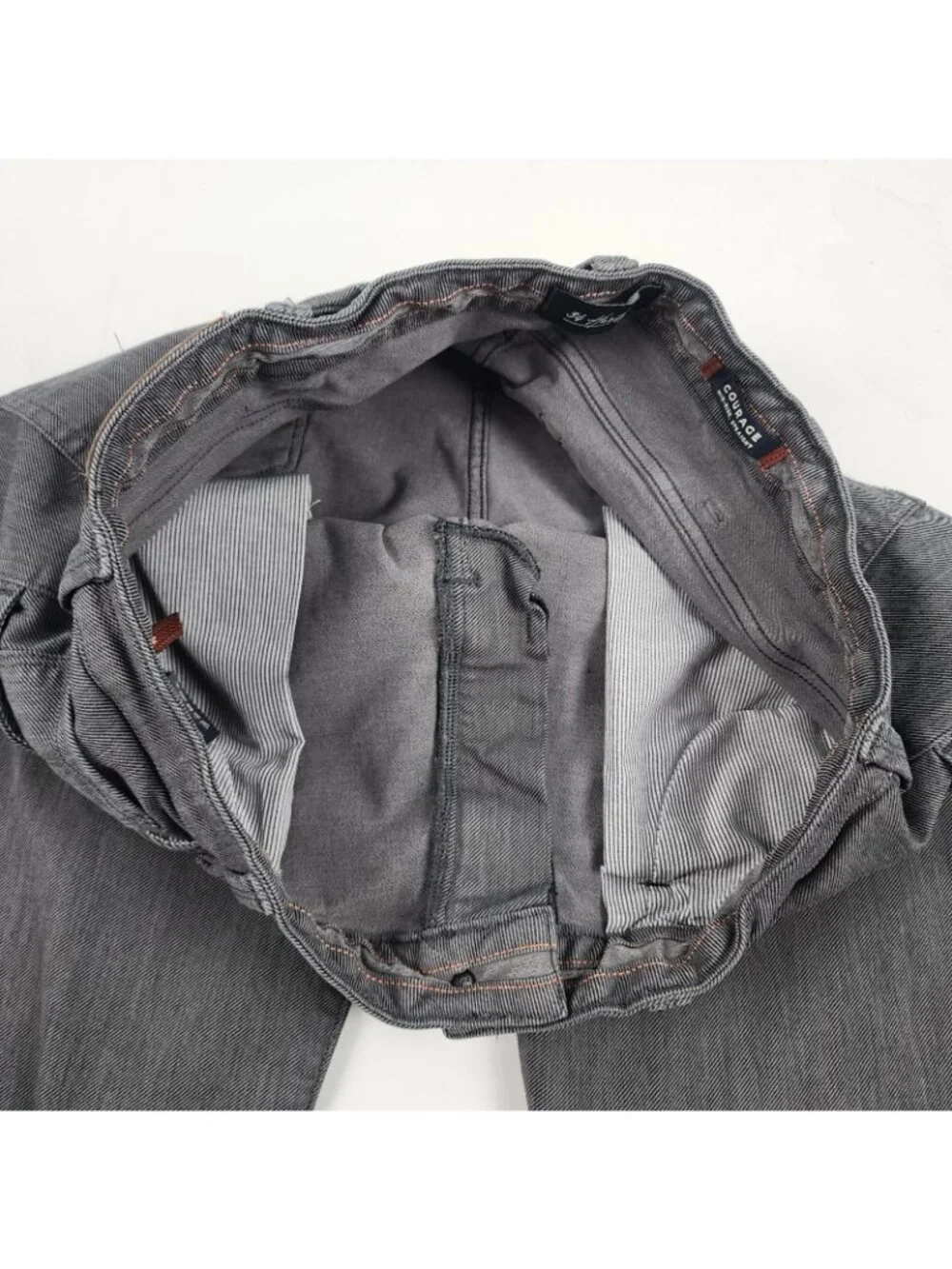 34 Heritage Jeans Men 38x31 Gray Courage Mid Rise Straight Leg Denim